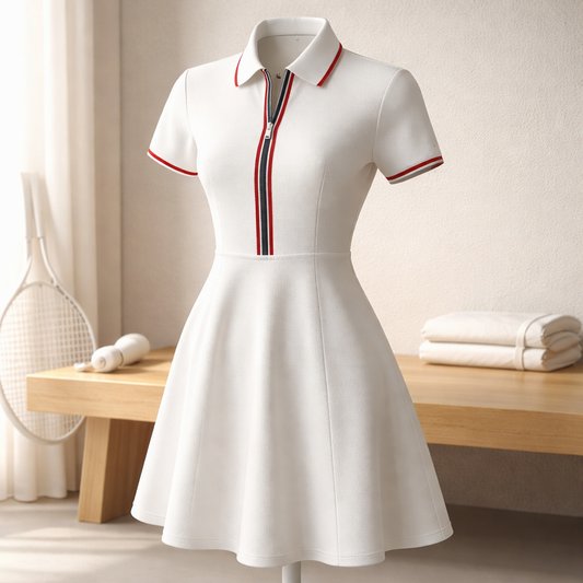 Burberry Women's White Polo Dress — Size 8