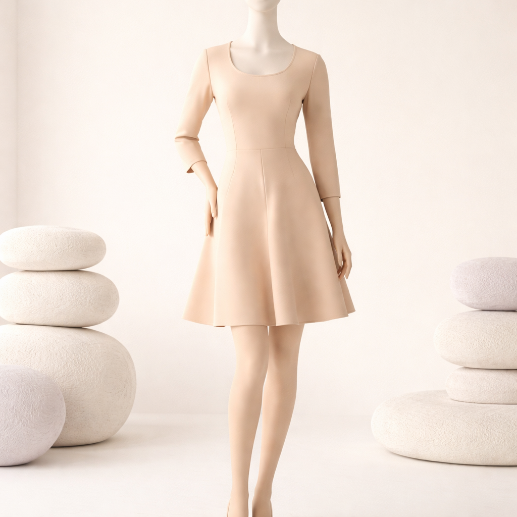 Christian Dior Size 38 Back Zipped Dress — Wool/Silk Light Pink