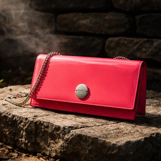 Jimmy Choo Fie Patent Leather Chain Clutch