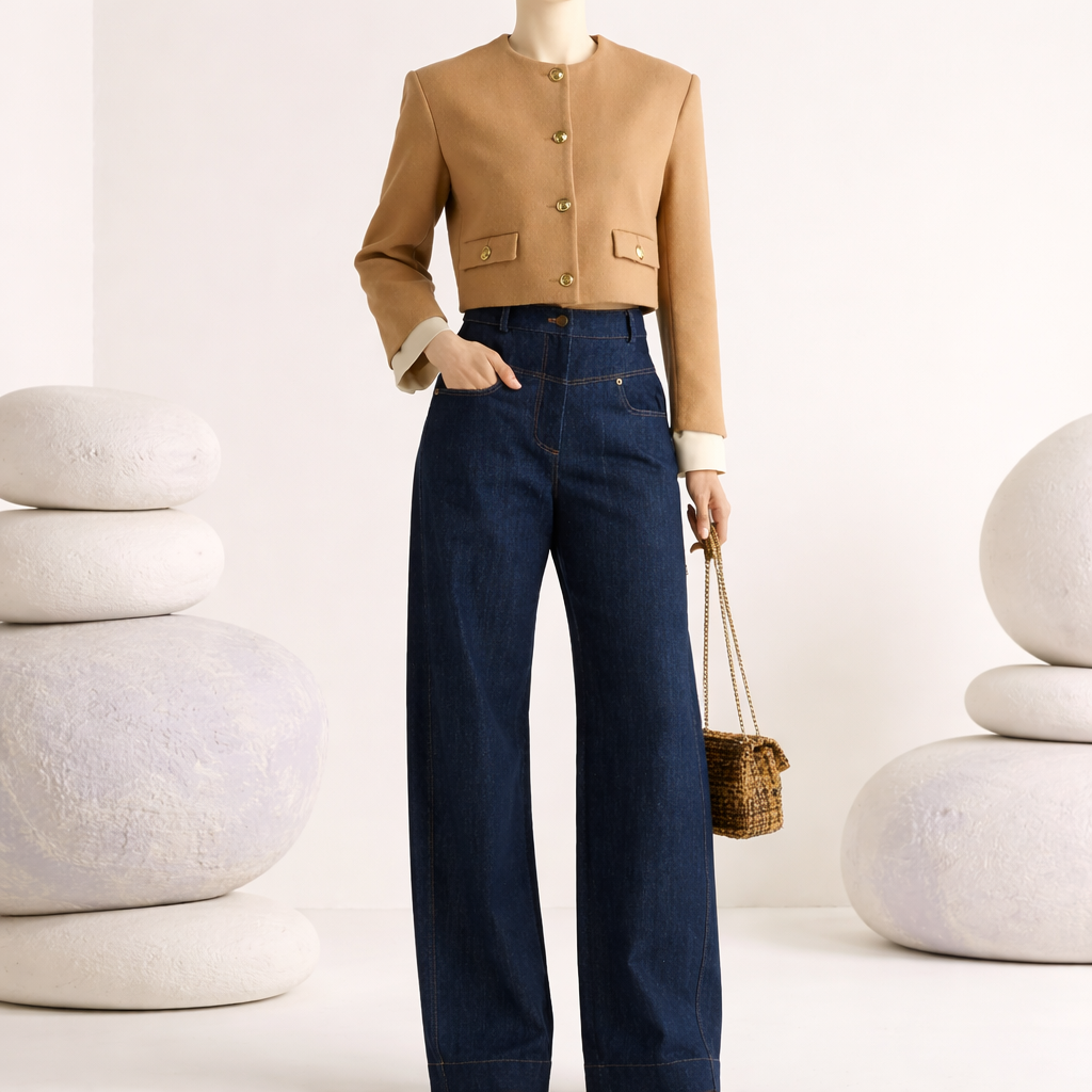 Sandro Chamana Cropped Wool-Blend Jacket